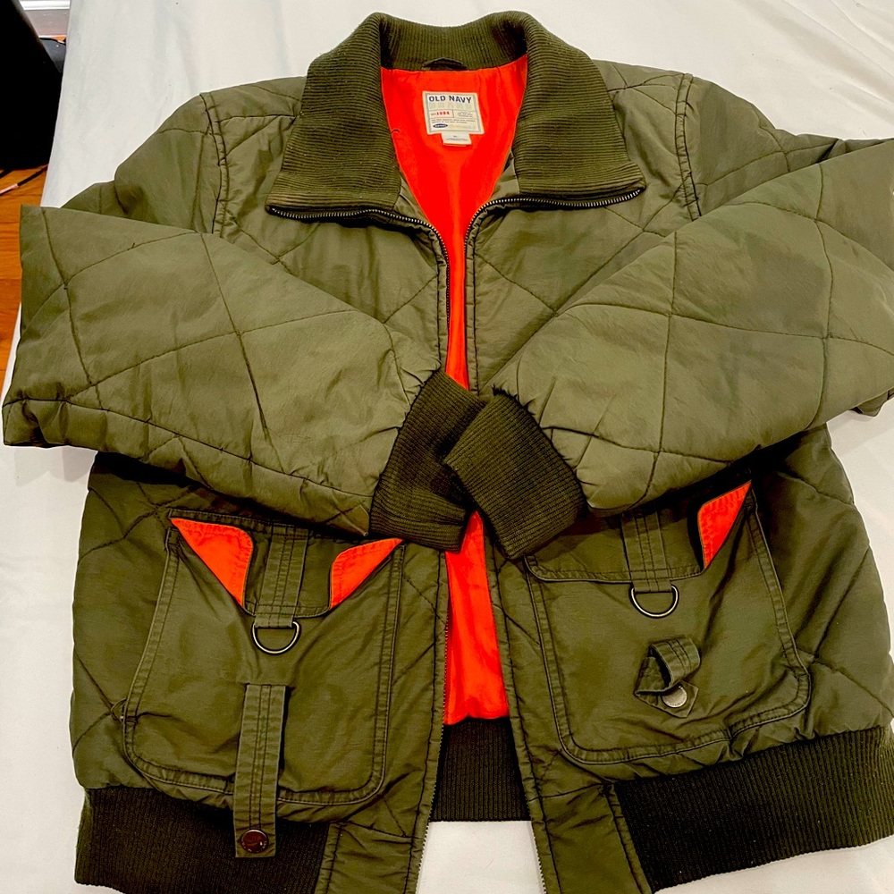 Old navy green jacket & fashionova pants set